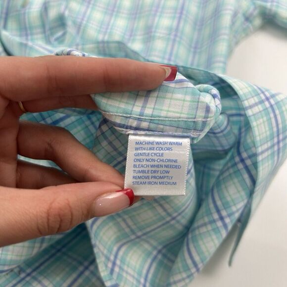 Southern Tide Multicolor Plaid Button Up Shirt Long Sleeve Cotton Sz M Stretch - Picture 13 of 16